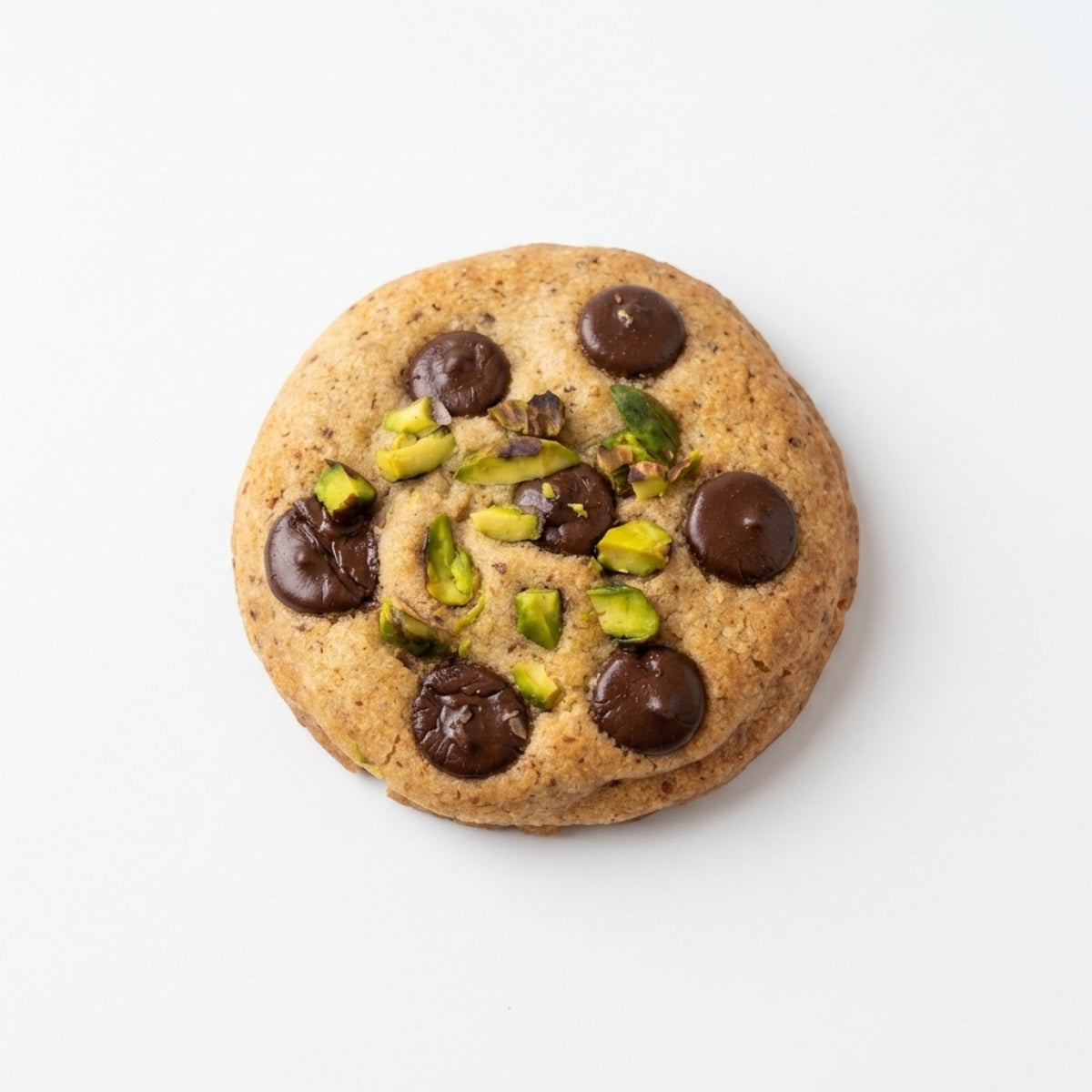 Eggless Pistachio Royale Cookie with chocolate chips and pistachio nuts by Queen Cookies, freshly baked gourmet cookie